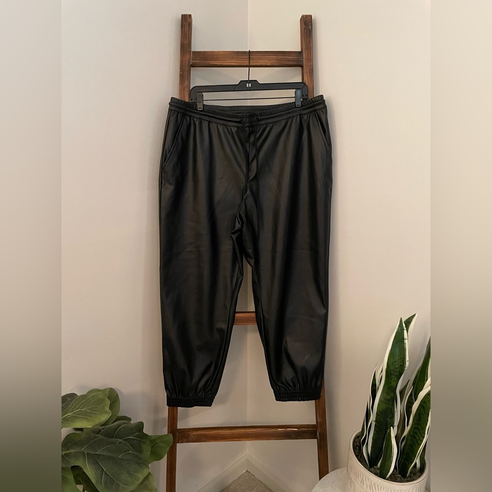 A New Day Vegan Leather Jogger Pants - XL